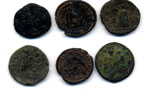 Lotto di sei monete romane. Non si accettano ... 