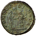 Aureliano (270-275) Asse - Busto laureato a ... 