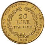 MILANO Governo provvisorio (1848) 20 Lire ... 