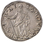 Paolo V (1605-1621) Testone A. V - Munt. 34 ... 