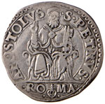 Paolo IV (1555-1559) Testone - Munt. 10 AG ... 