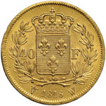 FRANCIA Luigi XVIII (1815-1824) 40 Franchi ... 