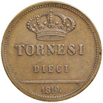 NAPOLI Ferdinando I (1816-1825) 10 Tornesi ... 