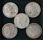 USA Dollaro 1884 O, 1887 O, 1895 O, 1891 CC, ... 