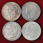 USA Dollaro 1890 O, 1897, 1900, 1904 O - AG ... 