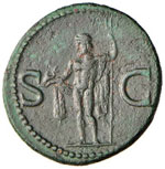 Agrippa (+ 12 a.C.) Asse - Testa a s. - R/ ... 