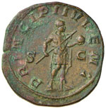 Filippo II (244-249) Sesterzio - Busto a d. ... 
