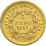 CILE  Peso 1861 - Fr. 48 AU (g 1,51)