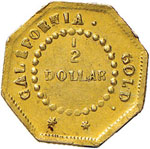 USA California Gold - Mezzo dollaro 1854 - ... 