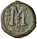 Giustino II (565-578) Follis (Nicomedia) ... 
