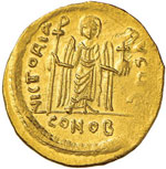 Focas (602-610) Solido – Busto coronato di ... 