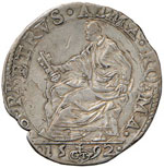 Clemente VIII (1592-1605) Testone 1592 - ... 