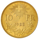 SVIZZERA Confederazione - 10 Franchi 1922 - ... 