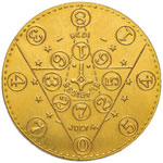 Amuleto massone a forma di medaglia - AU (g ... 