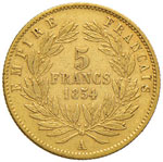 FRANCIA Napoleone III (1852-1870) 5 Franchi ... 