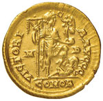 Onorio (395-423) Solido (Mediolanum) Busto ... 