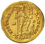 Arcadio (395-408) Solido (Mediolanum) Busto ... 