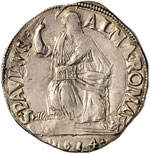 Paolo V (1605-1621) Testone 1614 A. VIII – ... 