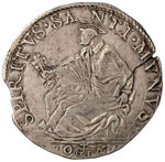 Clemente VIII (1592-1605) Testone - Munt. 45 ... 