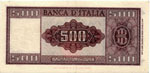 Banca d’Italia - 500 Lire 20/3/1947 D48 ... 