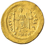 Focas (602-610) Solido – Busto coronato di ... 