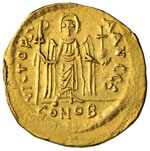 Focas (602-610) Solido - Busto coronato di ... 
