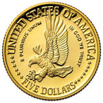 USA 5 Dollari 1986 - Fr. 197 AU (g 8,38) ... 