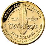 USA 5 Dollari 1987 - Fr. 198 AU (g 8,37) In ... 