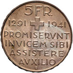 SVIZZERA Confederazione - 5 Franchi 1941 - ... 