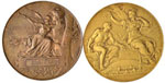 Lotto di 2 medaglie 1889 - Opus: Louis ... 