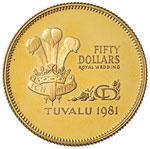 TUVALU 50 Dollari 1981 – Fr. 2 AU (g 16,00)
