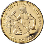 GUYANA 100 Dollari 1977 – Fr. 2 AU (g 5,74 ... 