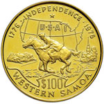 WESTERN SAMOA 100 Dollari 1976 – Fr. 1 AU ... 