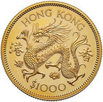 HONG KONG 1.000 Dollari 1976 – Fr. 2 AU (g ... 