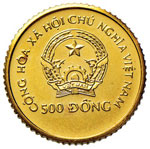 VIETNAM 500 Dong Ho Chi Minh – Fr. 1 AU (g ... 