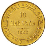 FINLANDIA 10 Markkaa 1882 – Fr. 5 AU (g ... 