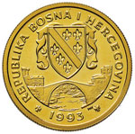 BOSNIA ERZEGOVINA 70 + 10 Ecus 1993 – Fr. ... 