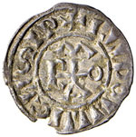 Nicolò I (858-867) Denaro con Ludovico II ... 