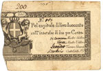 Cartamoneta sabauda - 200 Lire 01/07/1785 - ... 