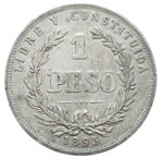 URUGUAY Peso 1895 - AG 17a AG (g 24,70) 