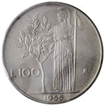 REPUBBLICA ITALIANA 100 Lire 1955 – AC ... 