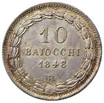 Pio IX (1846-1878) 10 Baiocchi 1848 A. III - ... 