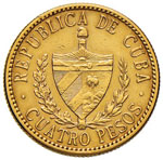 CUBA 4 Pesos 1915 – Fr. 5 AU (g 6,66) ... 
