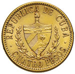CUBA 4 Pesos 1916 – Fr. 5 AU (g 6,67) ... 