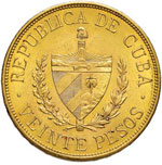 CUBA 20 Pesos 1915 – Fr. 1 AU (g 33,42) ... 