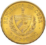 CUBA 10 Pesos 1915 – Fr. 3 AU (g 16,70) ... 