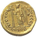 Zeno (476-491) Solido (Costantinopoli) Busto ... 