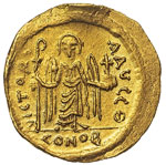 Focas (602-610) Solido - Busto coronato di ... 