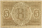 Asti, Banche unite - 5 Lire 21/09/1872 A ... 