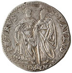 Clemente VIII (1592-1605) Testone - Munt. 46 ... 